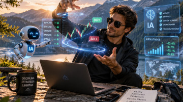 Trader en un entorno acompañado de la IA y realizándo gestos de trucos