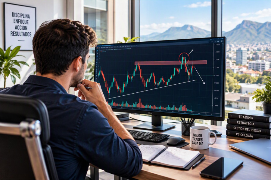 Trader operando en un entorno con dominio sobre la IA